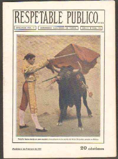 REVISTA RESPETABLE PUBLICO…Nº110. RODOLFO GAONA