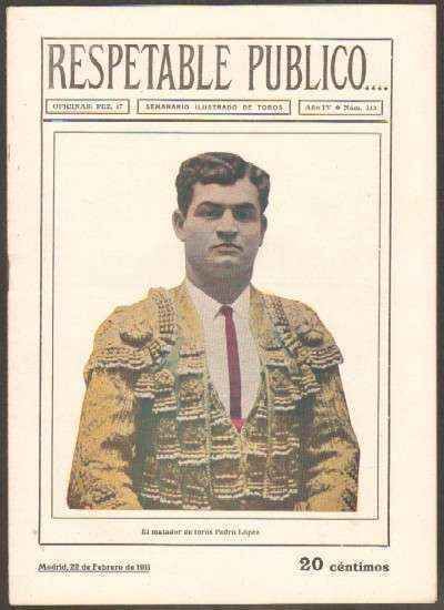 REVISTA RESPETABLE PUBLICO…Nº113. PEDRO LOPEZ
