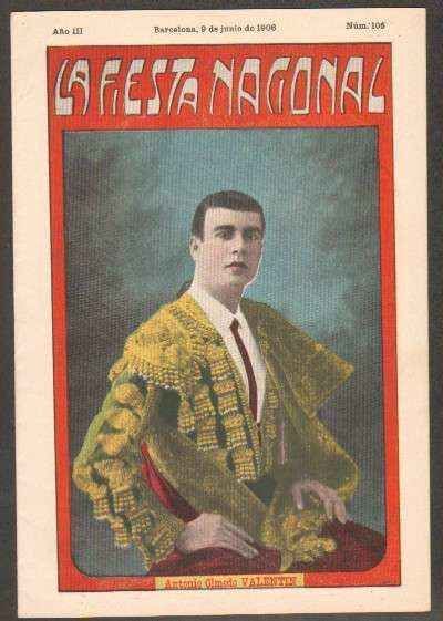 REVISTA LA FIESTA NACIONAL. SEMANARIO TAURINO Nº105. ANTONIO OLMEDO VALENTIN