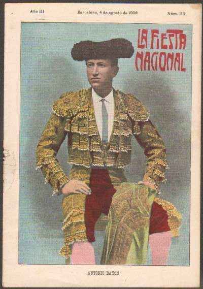 REVISTA LA FIESTA NACIONAL. SEMANARIO TAURINO Nº113. ANTONIO BAYON