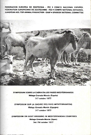 SYMPOSIUM SOBRE LA CABRA EN LOS PAISES MEDITERRANEOS-ESPAÑA OCTUBRE 1977