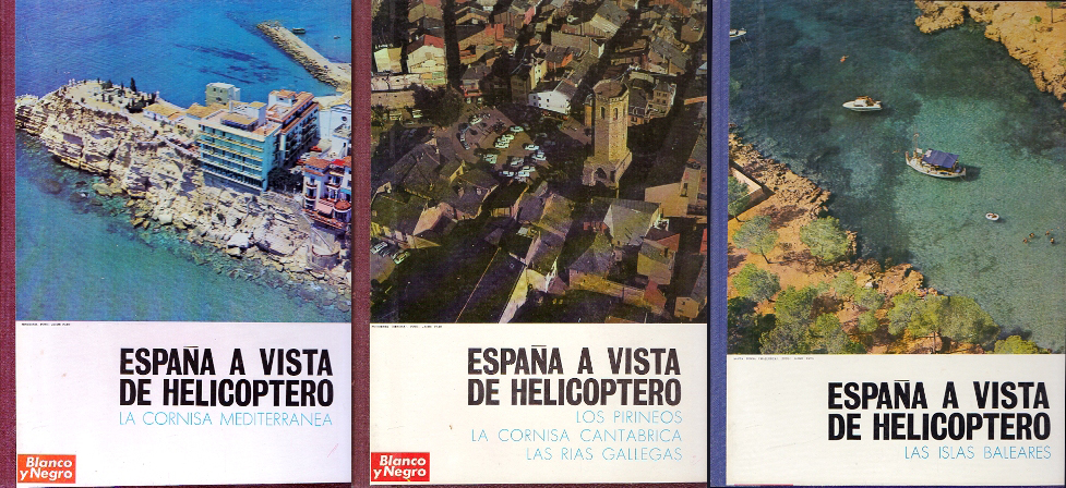 ESPAÑA A VISTA DE HELICOPTERO - BLANCO Y NEGRO 3 TOMOS.