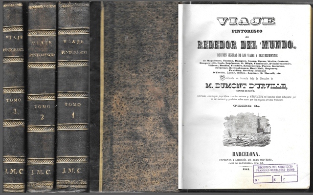 VIAJE PINTORESCO ALREDEDOR DEL MUNDO - 3 TOMOS (AÑO 1842)