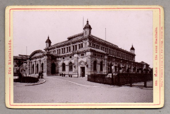 FOTOGRAFIA DE ALEMANIA,MAINZ - DIE NEUE STADTHALE. DRESDEN 1887.