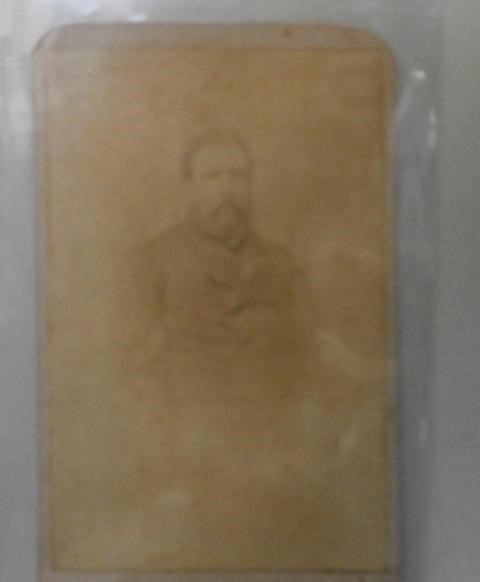 FOTOGRAFIA ANTIGUA FOTO CABALLERO FOTOGRAFO G.PEVERELLI LIVERPOOL SIGLO XIX 10,5X6,5CM
