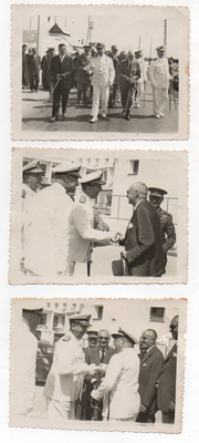 3 FOTOGRAFIAS SAN FERNANDO (CADIZ). AUTORIDADES MILITARES Y POLITICAS. FOTOGRAFO PEPE.
