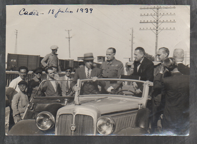 FOTOGRAFIA GENERAL VARELA EN CADIZ, 18 DE JULIO DE 1939.