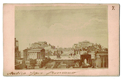 FOTOGRAFIA REP. GRABADO VISTA DE ROMA (FORO ROMANO). SOBRE 1900.