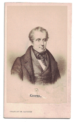 FOTOGRAFIA REP. RETRATO DE  J. F. COOPER. FOTO CHARLES JACOTIN (PARIS). SOBRE 1900.