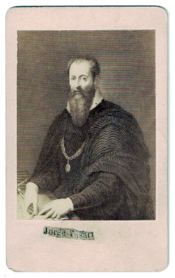 FOTOGRAFIA REP. RETRATO DE JORGE VASARI. FOTO GIACOMO BROGI, FIRENZE. SOBRE 1900.