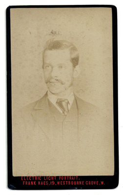 FOTOGRAFIA SEÑOR, FOTO ELECTRIC PORTRAIT. (WESTBOURNE GROVE). SOBRE 1890.