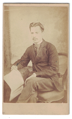 FOTOGRAFIA DE CABALLERO, FOTO W.H. HOLLIDAY (WELLINGTON). SOBRE 1880.