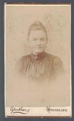 FOTOGRAFIA DE SEÑORA. FOTO GUNTHER (BRUSELAS). SOBRE 1880.