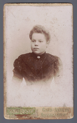 FOTOGRAFIA DE SEÑORA. FOTO HENRI BECKER (BRUSELAS). SOBRE 1890.