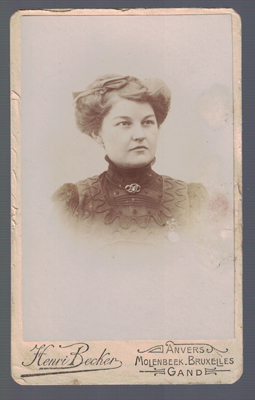 FOTOGRAFIA DE SEÑORA. FOTO HENRI BECKER (BRUSELAS). SOBRE 1890.