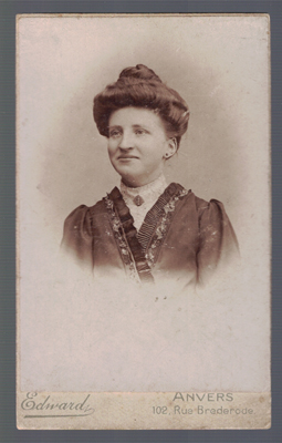 FOTOGRAFIA DE SEÑORA. FOTO EDWARD (ANVERS). SOBRE 1880.