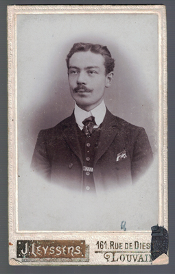 FOTOGRAFIA DE SEÑOR. FOTO J. LEYSSENS (LOUVAID). SOBRE 1890.