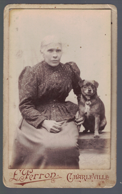 FOTOGRAFIA DE SEÑORA. FOTO L. FERRON (CHARLEVILLE). SOBRE 1890.