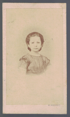 FOTOGRAFIA NIÑA. FOTO M. DE HERBERT, MADRID. SOBRE 1860.