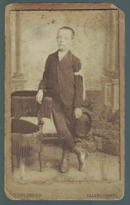 FOTOGRAFIA DE NIÑO. FOTO GOLDBERG (VALENCIENNES) SOBRE 1890.