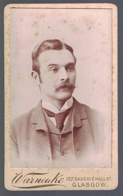 FOTOGRAFIA DE SEÑOR, FOTO WARNENKE, GLASGOW. SOBRE 1880.