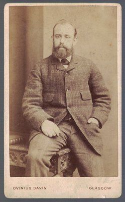FOTOGRAFIA DE SEÑOR, FOTO DIVINIUS DAVIS, GLASGOW. SOBRE 1890.