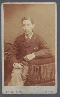 FOTOGRAFIA DE SEÑOR, FOTO DIVINIUS DAVIS, GLASGOW. SOBRE 1880.