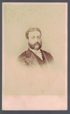 FOTOGRAFIA DE SEÑOR. FOTO CAVILLAS BRUZON, GIBRALTAR. SOBRE 1870.