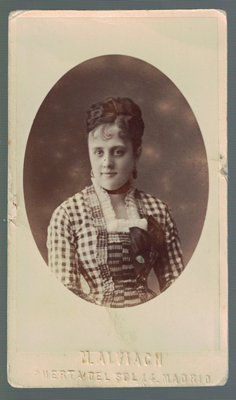 FOTOGRAFIA DE SEÑORITA. FOTO ALVIACH Y CIA., MADRID. SOBRE 1900.