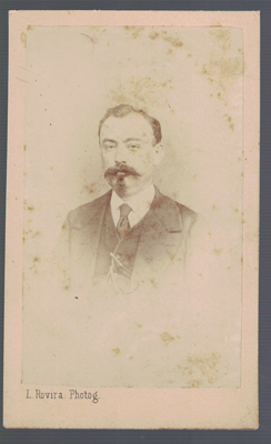 FOTOGRAFIA DE SEÑOR. FOTO L. ROVIRA, BARCELONA. SOBRE 1880.