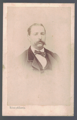 FOTOGRAFIA DE SEÑOR. FOTO MOLINE Y ALBAREDA. SOBRE 1880.