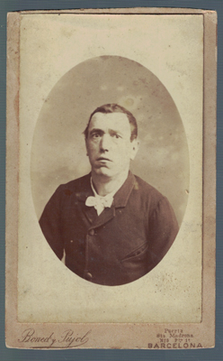 FOTOGRAFIA DE SR. FOTO BONECO Y PUJOL, BARCELONA. SOBRE AÑO 1880.