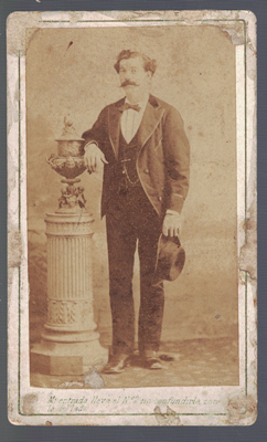 FOTOGRAFIA DE SR. FOTO ADRIEN CORDIGLIA, BARCELONA. SOBRE AÑO 1890.
