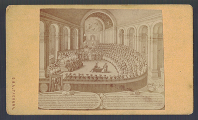 FOTOGRAFIA REPRODUCCION DE CONCILIO DE TRENTO. FOTO G.B. ALTADONNA (TRENTO). SOBRE AÑO 1880.