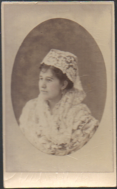 FOTO RETRATO SEÑORA. FOTOGRAFO RAFAEL ROCAFULL. CADIZ. AÑO 1865.