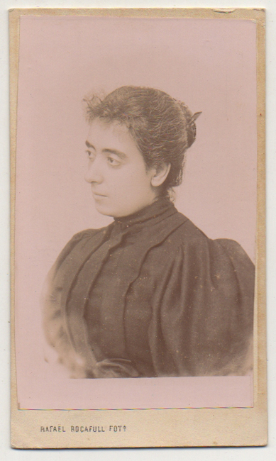 FOTO DE ENRIQUETA ROCAFULL. FOTOGRAFO RAFAEL ROCAFULL. CADIZ. SOBRE 1870.
