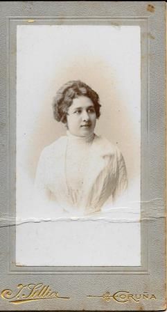 FOTO RETRATO DE SEÑORA FOTO J. SELLIER (CORUÑA) SOBRE 1898