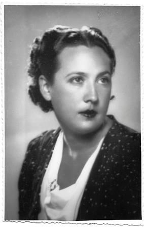 FOTO RETRATO DE SEÑORITA, AÑO 1939. FOTO SAMANIEGO (CORUÑA)