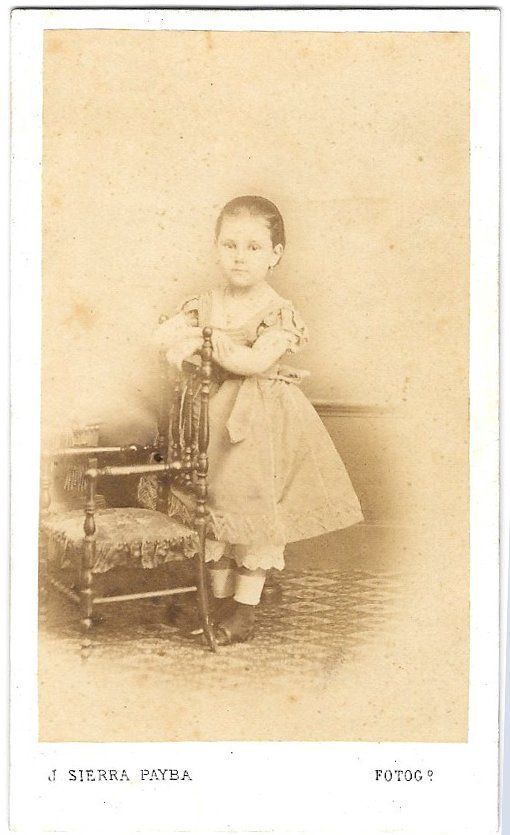 FOTOGRAFIA NIÑA FOTO J. SIERRA PAYBA, SEVILLA, 1865.
