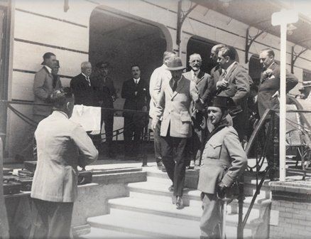 FOTOGRAFIA TIRO DE PICHON DELPTO. DE STA. MARIA. VISITA DE ALFONSO XIII AÑO 1926, COPIA HECHA SOBRE 1960