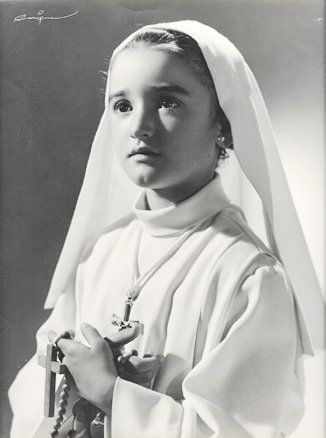 FOTOGRAFIA DE NIÑA DE COMUNION. FOTO ENRIQUE. SOBRE 1960.