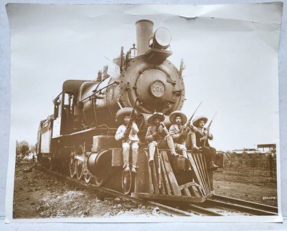 FOTOGRAFIA DE TREN MEXICANO, BAZAR DE FOTOGRAFIA CASASOLA. SOBRE 1950.
