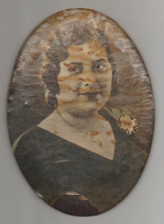 FOTOGRAFIA SOBRE CHAPA DE METAL RETRATO DE SEÑORA, SOBRE 1930