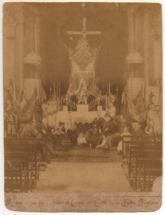 FOTO RECUERDO DE LAS HONRAS FUNEBRES CANOVAS DEL CASTILLO, IGLESIA PARROQUIAL CARDENAS, 1897