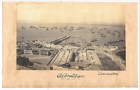 FOTO PEÑON GIBRALTAR SOBRE 1880. CASEMATES.