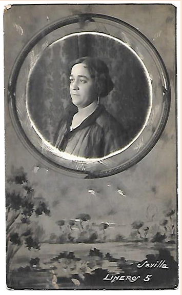 FOTO POSTAL SIN CIRCULAR. RETRATO DE SEÑORA. SIN CIRCULAR. LINEROS, 5 - SEVILLA