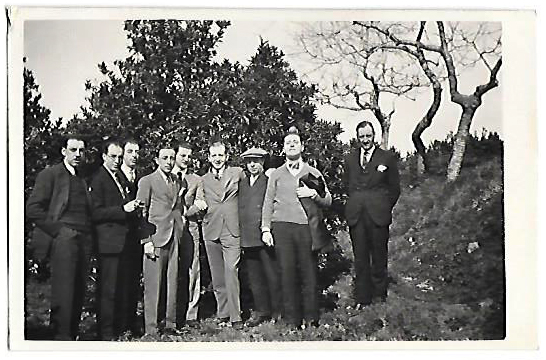 FOTO POSTAL SIN CIRCULAR. REUNION DE CABALLEROS. SOBRE 1920