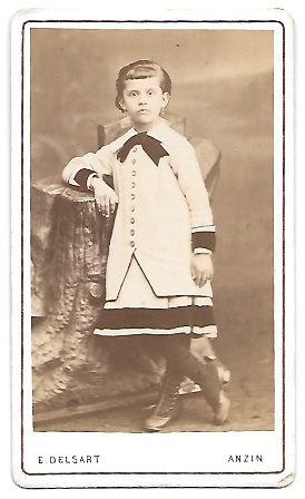 FOTOGRAFIA NIÑA FOTO E. DELSART, ANZIN SOBRE 1870