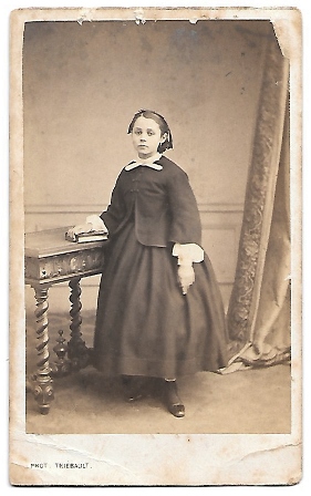 FOTOGRAFIA NIÑA FOTO THIEBAULT, PARIS SOBRE 1870