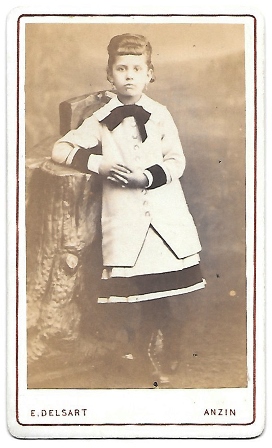 FOTOGRAFIA NIÑA FOTO E. DELSART, ANZIN SOBRE 1870